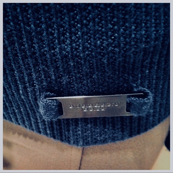 BURBERRY BRIT BLUE WOOL  SWEATER - Picture 3 of 8